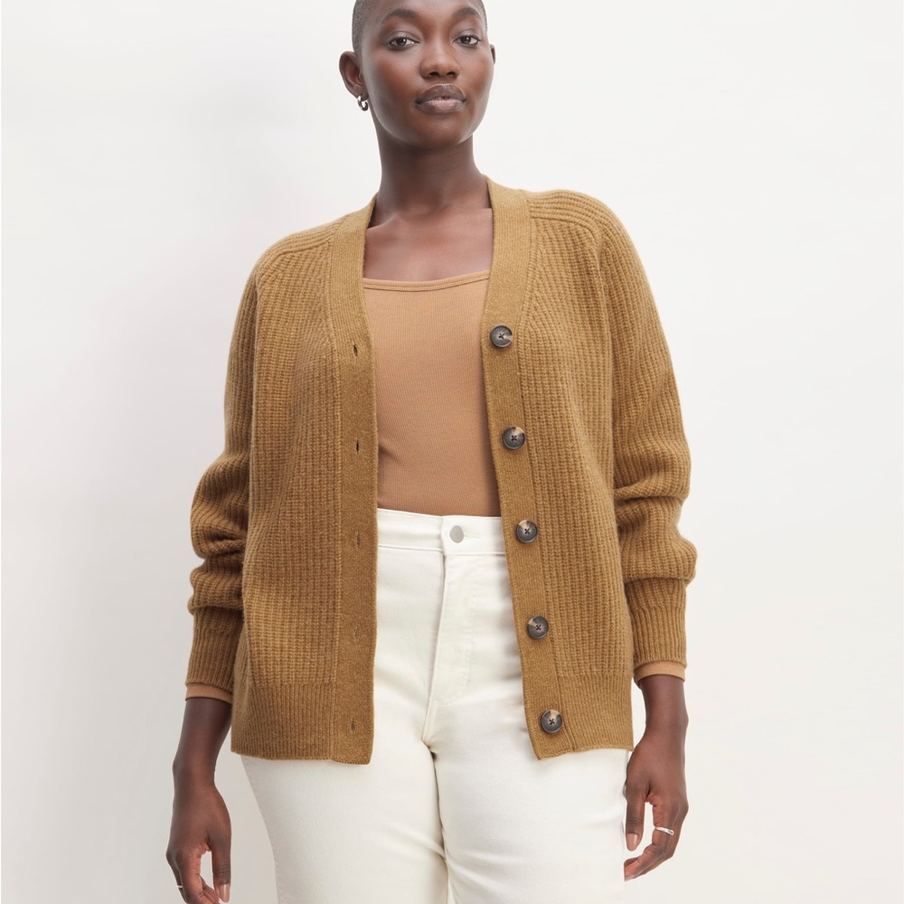 Relaxed fit The Felted Merino Cardigan - Picture 3 of 7